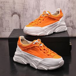 Men Tide Shoes Fashion Bag Sole Shoes Youth Trend Thick Sole Inner Height-raising Leisure Shoes For men D2H39