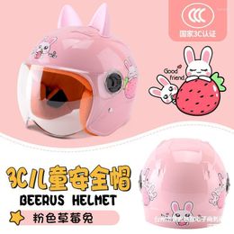 Motorcycle Helmets 3C Certified Electric Children's Helmet Boys And Girls Summer Sunscreen