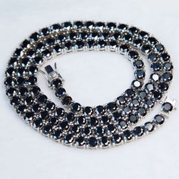 925 Silver Plating Rhodium Black Moisturizing Chain Fashion Jewelry Women's Necklace Party Daily Clothing