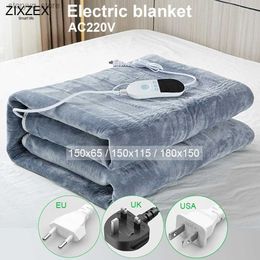 Electric Blanket Electric Blanket New Fabric Heated Thermostat Security Warm Mattress AC 220V Europe Electric Carpet Q231130