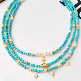 Chains Jaspers Angelite Jades Morganite Loose Drum Gem Bead Jewelry Natural Pearl Necklaces Turquoise Howlite Woman Boho Chic Gift