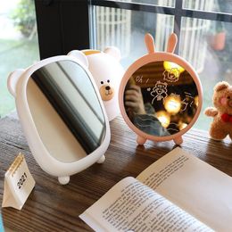 Mirrors Cute Make Up Mirror Household Bedroom Desktop Dormitory Portable Creativity Lovely Beauty Decorative