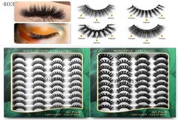 40 Pairs 1525 mm 3d Mink Lashes Bulk Faux Thick Long Wispy Natural Mink Lashes Pack Short Wholes Natural False Eyelashes5151523