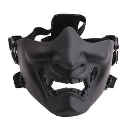 Scary Smiling Ghost Half Face Mask Shape Adjustable Tactical Headwear Protection Halloween Costumes Accessories Cycling Face Mas208c