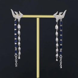 Hezekiah S925 silver Northern Europe Swallow Earrings Personality Women's Earrings Dance party Superior quality258M