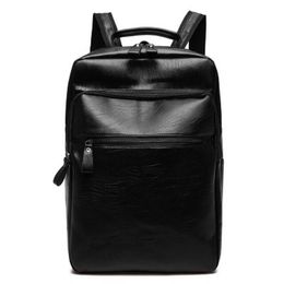 Backpack Fashion Retro Unisex Backpacks PU Leather Breathable Large Capacity Casual Shoulder Bags For Teenager Computer