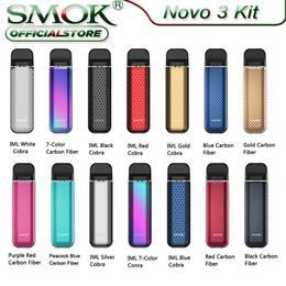 SMOK NOVO 3 Pod System Kit 25W 800mAh with 1.7ml 0.8ohm Novo 3 Mesh Pod Side Fill System Draw-activated Pod Vape Kit