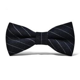 Bow Ties Wool collar Wedding Gift Men's formal dress British Black Bow Red Korean groom's wedding man men's bow tie 231128