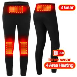 Men's Pants Winter Electric Heating Pants Men motorcycle USB Charging Heated Pants Women Winter Warm Trousers Heated Leggings Wsahable 231128