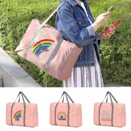 Duffel Bags Foldable Travel Handbags Large Capacity Clothing Organiser Unisex Luggage Sorting Women Catoon Teacher Printing Duffle Bag