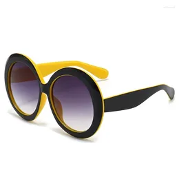 Sunglasses Europe And The United States Fashion Round Large Frame Female Trend Street Shoot Personality Fashionable