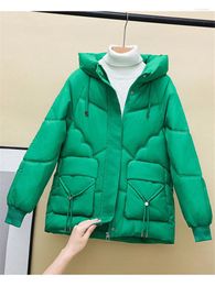 Women's Trench Coats Down Cotton Coat Women 2023 Autumn Winter Fashion Casual Loose Thick Hooded Clothing