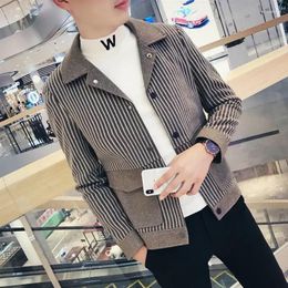 Men's Jackets 2023 Spring And Autumn Slim Korean Short Jacket Trend Versatile Woollen Casual Coat Men Outerwear