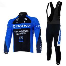Cycling Jersey Sets GIANT Set Autumn Long Sleeve Ropa Ciclismo Mens Clothes Bicycle Clothing MTB Road Bike Suit Maillot 231128