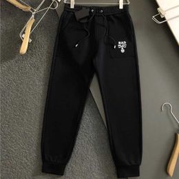 Men's Pants High version P family autumn and winter letter embroidery sports leisure pants preure rubber strip triangular loose leg pants 8YF2