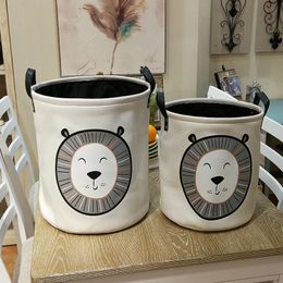 Organisation Cartoon Animal Laundry Basket Folding Dirty Clothes Organiser kids Toy Storage Bucket Standing Barrel Home Sundries Pouch