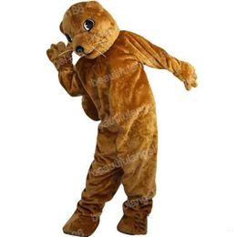 Halloween Brown Groundhog Mascot Costumes High Quality Cartoon Theme Character Carnival Adults Size Outfit Christmas Party Outfit Suit For Men Women