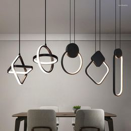 Pendant Lamps Bedroom Bedside Small Chandelier Nordic Modern Simple Coffee Bar Three End Long Dining Room Decoration Line