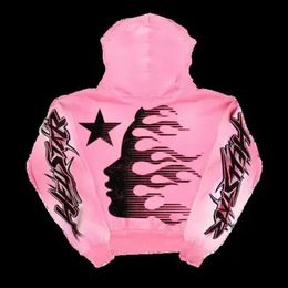 Hellstar Women's Hoodies Sweatshirts Y2k Hoodie Sweatshirt HELLSTAR Hip Hop Alphabet Graphic Print Pink Oversized Hooded Men Women Harajuku Gothic 318