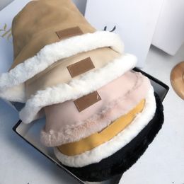 UG Winter New Mink Plush Thickened Fisherman Hat Brand Bowl Hat Fashion Korean Casual Hat