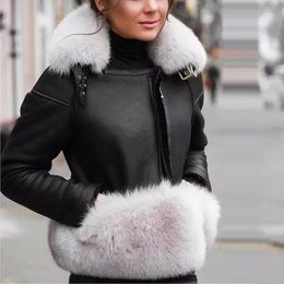 Women's Fur Faux Maylofuer Genuine Sheepskin Leather Jacket Women Real and Natural Coat Slim Full Pelt Coats for Winter 231128