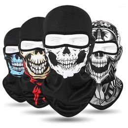 Cycling Caps & Masks Skull Print Bandana Balaclava Full Face Mask Scarf Outdoor Fishing Hunting Hiking Neck Gaiter Cover Shield262r