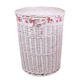 Organization Dirty hamper rattan storage basket dirty clothes household clothes storage basket with lid hot pot shop clothes storage basket