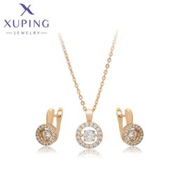 Wedding Jewellery Sets Xuping Earring and Necklace Charm Jewellery Set Gold Plated for Women Gifts X0000751624 231128