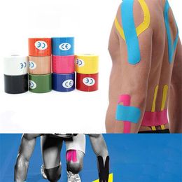 Sports Safety Elbow & Knee Pads 5cm Cotton First Aid Elastic Adhesive Sports Physio Cure Injury Muscle Bandage Kinesiology Tape167i