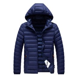 Down jacket Light weight Warm Detachable Hooded Windproof Jacket Padded Puffer Jacket Men Oversize M-8XL 8LLF5