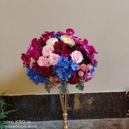 Decorative Flowers Customized Artificial Flower Ball Wedding Decoration T-Stage Decor Road Leading Table Centerpiece Real Picture