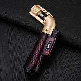 HONEST Visible Gas Lighter Butane Torch Blue Flame Cigarettes Gadgets For Men Lighters Smoking Accessories