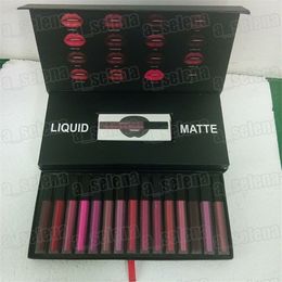 HB 16pcs Liquid Matte Lip Gloss Set Long Lasting Lips Makeup Lipgloss Kit