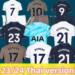 S-4XL 2023 MADDISON SON Soccer Jerseys ROMERO KULUSEVSKI RICHARLISON KULUSEVSKI 23 24 VAN DE VEN BISSOUMA JOHNSON Totten Football kit shirt SPURS Top Men kids set