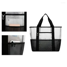 Shopping Bags Versatile Mesh Beach Bag Travel Storage Toiletry Multi Pocket Tote