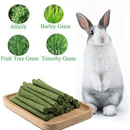 Toys Pack of 30 Natural Timothy Hay Stick Chew Toys Guinea Pig Chinchilla Rabbit Hamster Squirrel and Other Small Animals