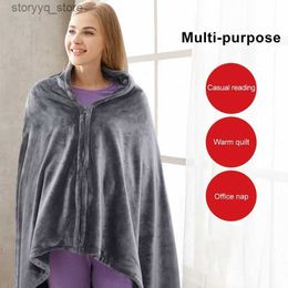 Electric Blanket Electric Blanket USB Charge Thicker Heater Heated Shawl Blanket Thermostat Electric Heating Blanket Winter Body Warmer Q231130