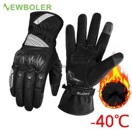 Cycling Gloves Motorcycle Gloves Windproof Waterproof Guantes Moto Men Motorbike Riding Gloves Touch Screen Bike Gloves Winter YQ231129