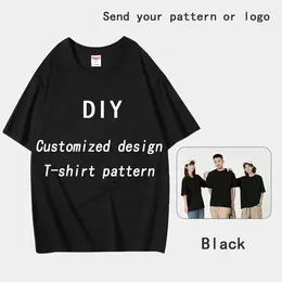 Men's T Shirts Custom Brand Oversized Shirt For Women LOGO Tees Men Short Sleeve Loose Unisex Streetwear Fashion High Quality Cotton