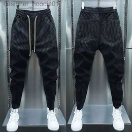 Men's Pants Black Stripe Jogger Sweatpants Men Outdoor Casual Skinny Harem Pants Streetwear High Quality Designer Trousers L231129