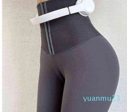 Yoga Outfit Corset Fitness Leggings Womens Outer Wear Training Gym Thick Veet Pants Tight High Waist Elastic Tummy Control Dro Dhiiu