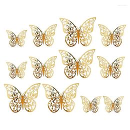 Festive Supplies Butterfly Cake Toppers Birthday Decorations 12PCS 3 Sizes For Baby Shower Wedding Party Decor