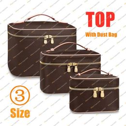 Ladies Fashion Casual Designer Cosmetic Bag NICE TOILETRY POUCH TOP Quality 5A Brown Flower Storage Bags Handbag M44396 M42265 M44307h