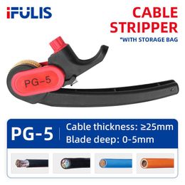 Tang PG5 Stripper Cable Knife Ratchet Wheel Type Cable Stripping For ≥25mm Round Cable Peeling Plier Tool