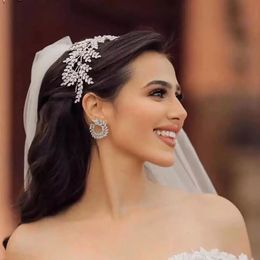 Wedding Hair Jewelry Fashion Bride Headband Crystal Leaf Hair Band ASNORA Bridal Crown Tiaras Hair Accessories Wedding Wedding Accessories A01006 231128