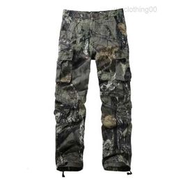 Plus Size 44 Spring Autumn Breathable Bionic Camouflage Cargo Pants Men's Loose Casual Straight Overalls Trousers Baggy Cotton Fashion Military Bottoms