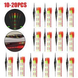 Fishing Accessories 10pcs Electronic Smart Floats Delicate Painting Pattern Bite Reminder Alarm Thickening Luminous Float Fresh Water Buoy 231128