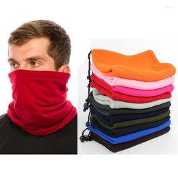 Scarves Fleece Scarf Drawstring Neck Sleeve Men Bandana Warm Winter Windproof Tube For Face Snowboard Ski Buff