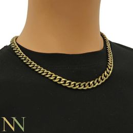 Pcs - Big Cuban Necklaces For Men Or Women Fashion 8mm Chain Choker Necklace14K Gold Bronze Copper Stainless Steel Chains262U