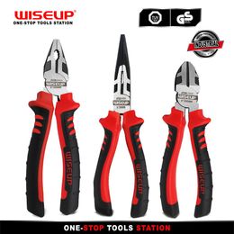 Tang WISEUP 3Pcs Industrial Grade Steel Wire Nipper Set Universal Multifunctional Mechanical Repair Tools Home Tool Accessory